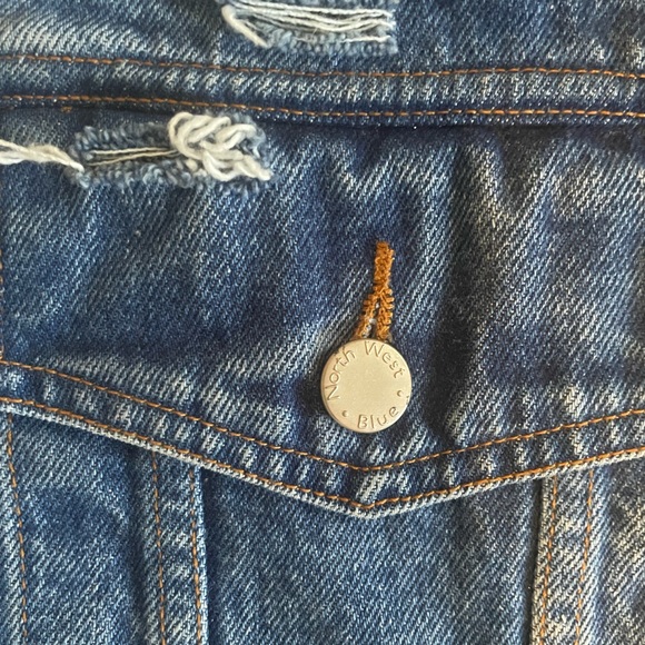 LAMBERT cropped, distressed denim jacket - Picture 4 of 7